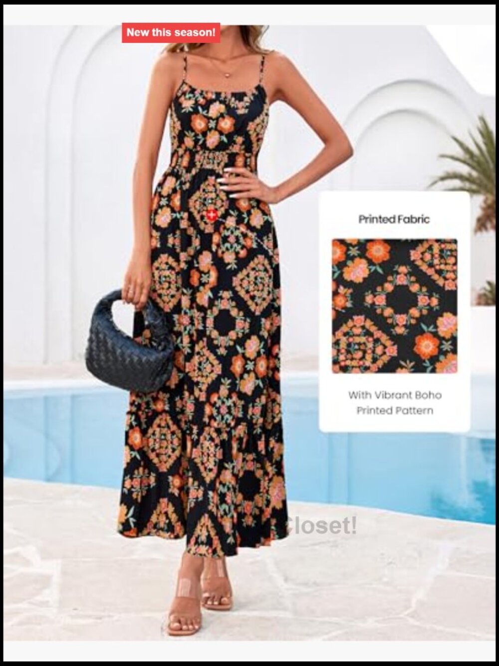 Sleeveless Spaghetti Strap Maxi Sundress with Pockets - Picture 5 of 7